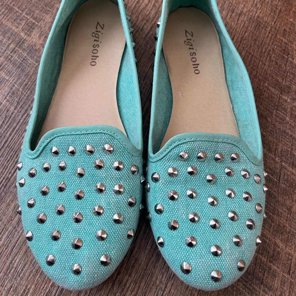 4/$25‎ Zigisoho Smokey Spiked Flats - 7